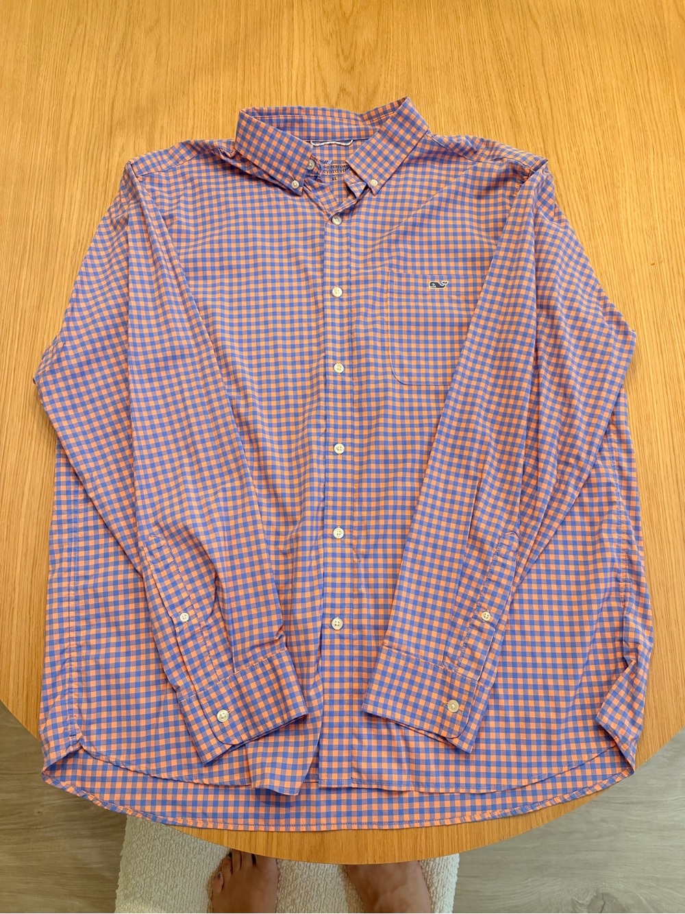 Vineyard Vines Pink and Blue Gingham Button-Down Shirt